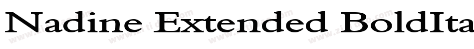Nadine Extended BoldItalic字体转换